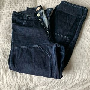 Jesse Kamm dark denim Patch Front Handy Pants, size 12